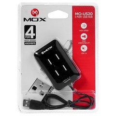 HUB USB MOX MO-US20 4 PORTAS HIGH SPEED PRETO