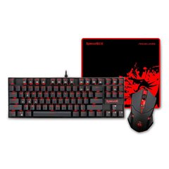 KIT REDRAGON GAMING K552-BA TECLADO MECANICO + MOUSE + MOUSEPAD