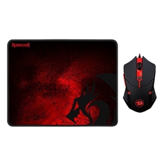 KIT MOUSE CENTROPHORUS E MOUSEPAD REDRAGON 330X260X3MM, M601-BA