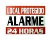 PLACA ALUMINIO "LOCAL PROTEGIDO ALARMES 24 HORAS"