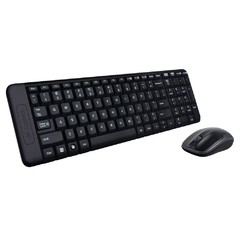 Teclado e Mouse Wireless Logitech MK220 USB Preto sem fio