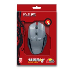 Mouse Óptico Gamer EVUS Precision cinza USB 1.600dpi modelo MG-06 - loja online