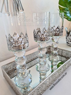 Candelabro Crystal Silver Ch o Gr en internet