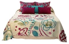 Manta Grande Rustica 180x140cm + 2 Fundas Almohadon 40x40cm en internet