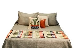 Fundas de Almohadones Rusticas Diseño Exclusivos 40 x 40 cm CACTUS - Jethro Decoracion