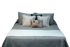 Manta Grande Rustica 180x140cm + 2 Fundas Almohadon 40x40cm - Jethro Decoracion