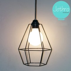 Lamparas Colgantes En Hierro - Jaula Diamante Blanca- Apto Led - comprar online