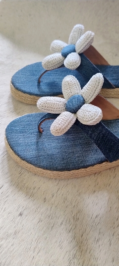 Ojotas Denim y Crochet - MUJERSUELA