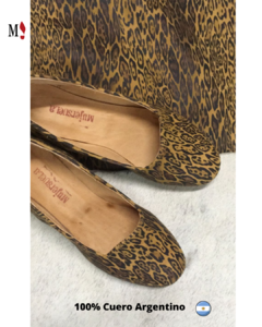 Loafers Cuero Animal Print - tienda online
