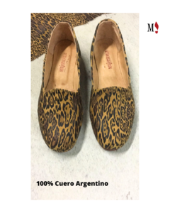 Loafers Cuero Animal Print - MUJERSUELA