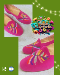 Loafers Magenta Bordada - comprar online