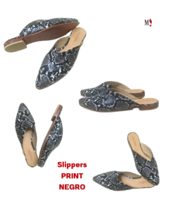 Slippers Print Negro - comprar online
