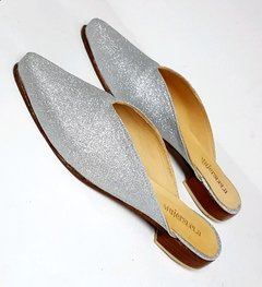 Slippers Plata Glitter - comprar online