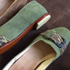 Loafers Gamuza Verde Seco - comprar online