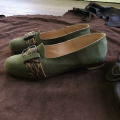 Imagen de Loafers Gamuza Verde Seco