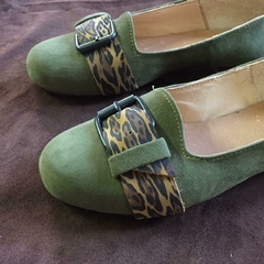 Loafers Gamuza Verde Seco