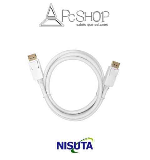 Cable Display Port de 1,8m M/M 1.2v 4K Nisuta NSCADP