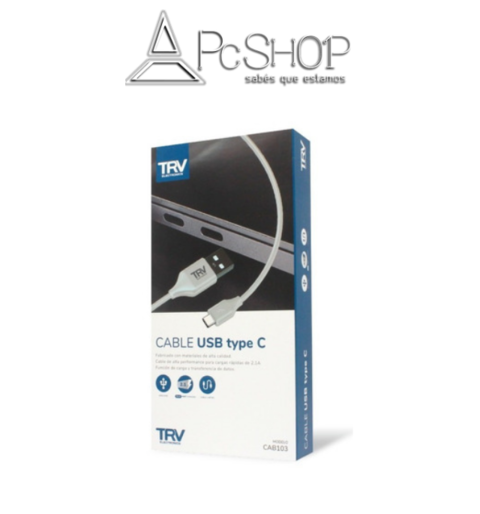 Cable Usb Tipo C 1 Metro 2.1A Trv CAB103