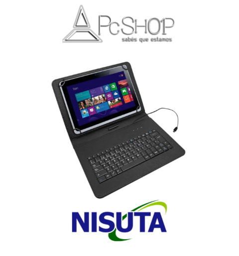 Funda Nisuta Para Tablet 9"-10" Con Teclado Usb NSFUTE910