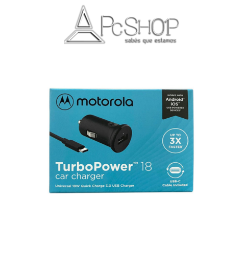 Cargador Turbopower 18w Qc 3.0 Motorola TIPO C