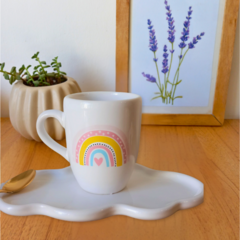 2 Tazas bombé Arco Iris Amarillo (280 ml.) - comprar online