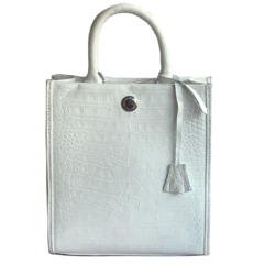 MINI BAGS  VG | CUERO CROCO BLANCO