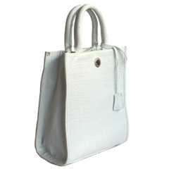 MINI BAGS  VG | CUERO CROCO BLANCO