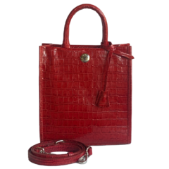 MINI BAGS  VG | CUERO CROCO ROJO