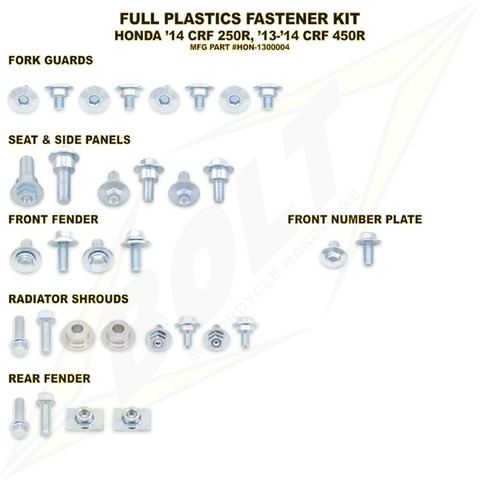 kit-parafuso-bolt-plásticos-crf250R-crf450R