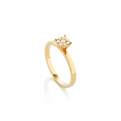 Anel Chuveiro em Ouro Amarelo 18K com Diamantes - Código: 18K0595A