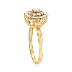 Anel Chuveiro em Ouro Amarelo 18K com 80Pts de Diamantes - Código: 18K0614A - comprar online