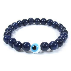 Pulseira jade azul safira olho grego