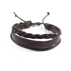 Kit pulseiras ajustáveis marrons - comprar online