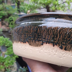 Vaso de bonsai de alta temperatura esmaltado FujiPot A9x30cm - FujiBonsai
