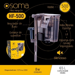 FILTRO EXT HANG-ON SOMA HF-500 - 500L/H 8W 127V