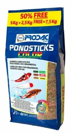 RAÇÃO PRODAC PONDSTICKS COLOR 5KG + 2,5KG FREE (7,5KG)