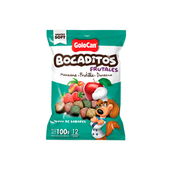 Golocan Bocaditos Frutales Manzana Frutilla y Durazno 100 gr