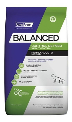 vital can Balanced Perro Control Peso All ages x 12 kg.