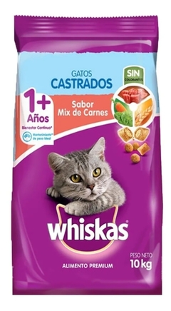 WHISKAS ADULTO CASTRADO X 10 KG