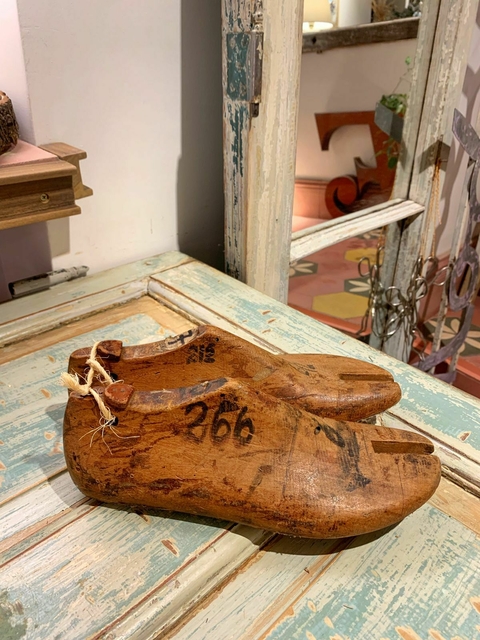 Par de hormas antiguas de zapato - Madera