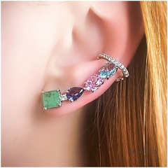 comprar-brinco-ear-cuff-prata-925-quadrado-e-piercing-falso-pedras-rainbow