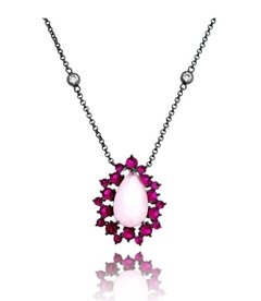 comprar-colar-rodio-negro-corrente-pontos-de-luz-e-gota-quartzo-rosa