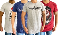 camisa masculina longline estampadas - comprar online