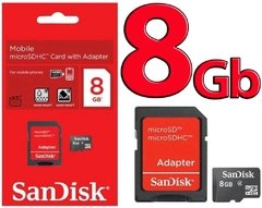 Cartão de memória 8GB original + adaptador