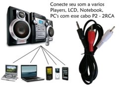 CABO ÁUDIO P2 X 2 RCA