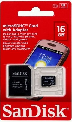 Cartão de memória 16 GB Sandisk original - comprar online