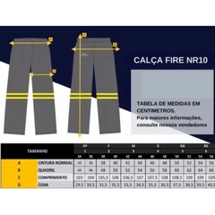 Conjunto Nr10 Risco 2, Anti Chamas Com Faixa refletiva - Cinza - comprar online