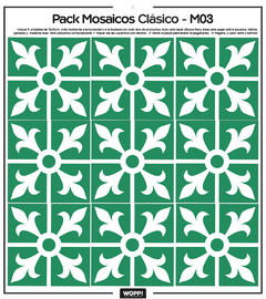 Pack x9 - Mosaicos Clasico - M03