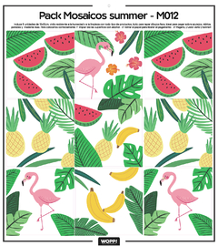 Pack x9 - Mosaicos color summer - M012