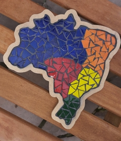 Kit Mapa do Brasil Regiões Brasileiras em Mosaico